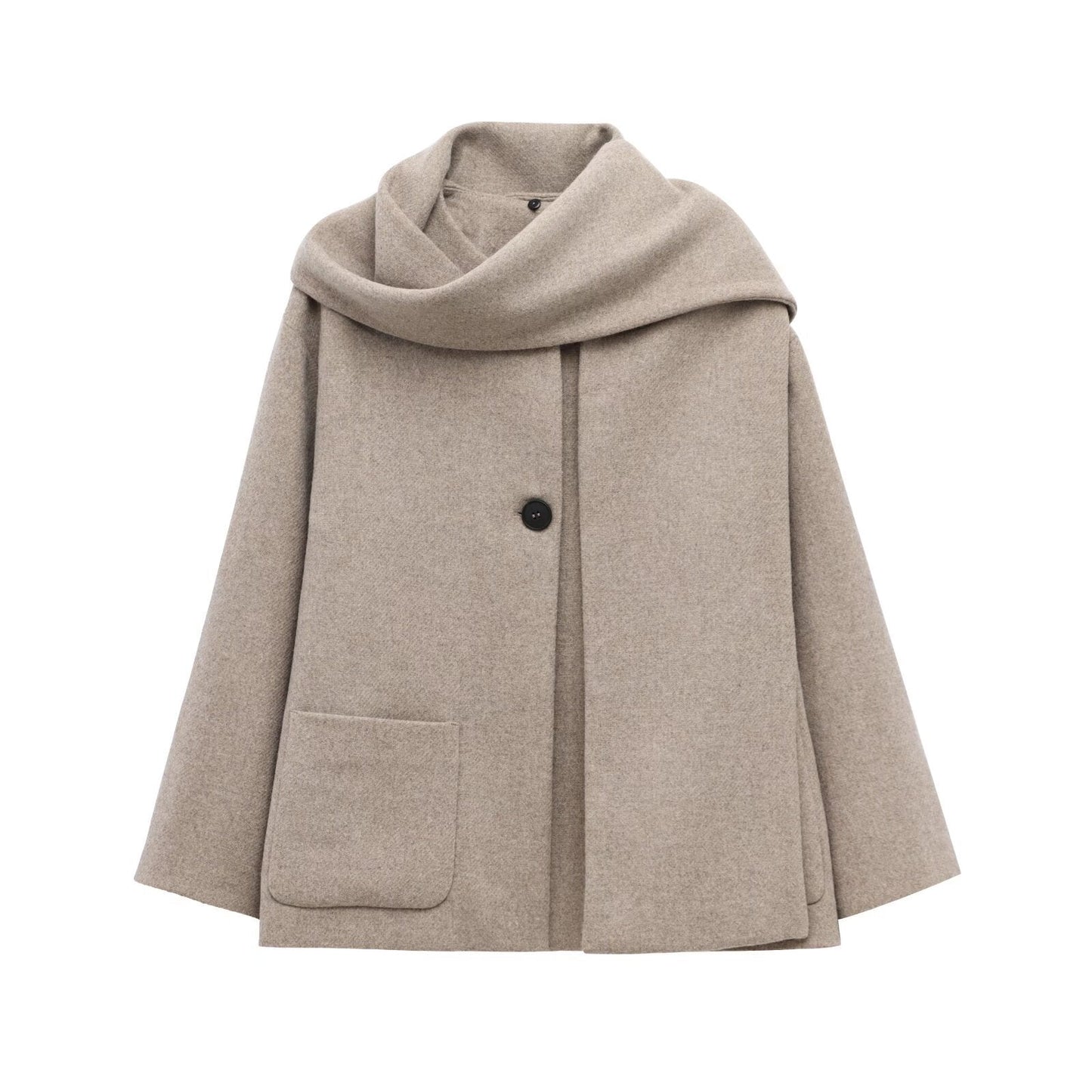 Chaquetón Mujer Elegante Cuello Alto - Nèora