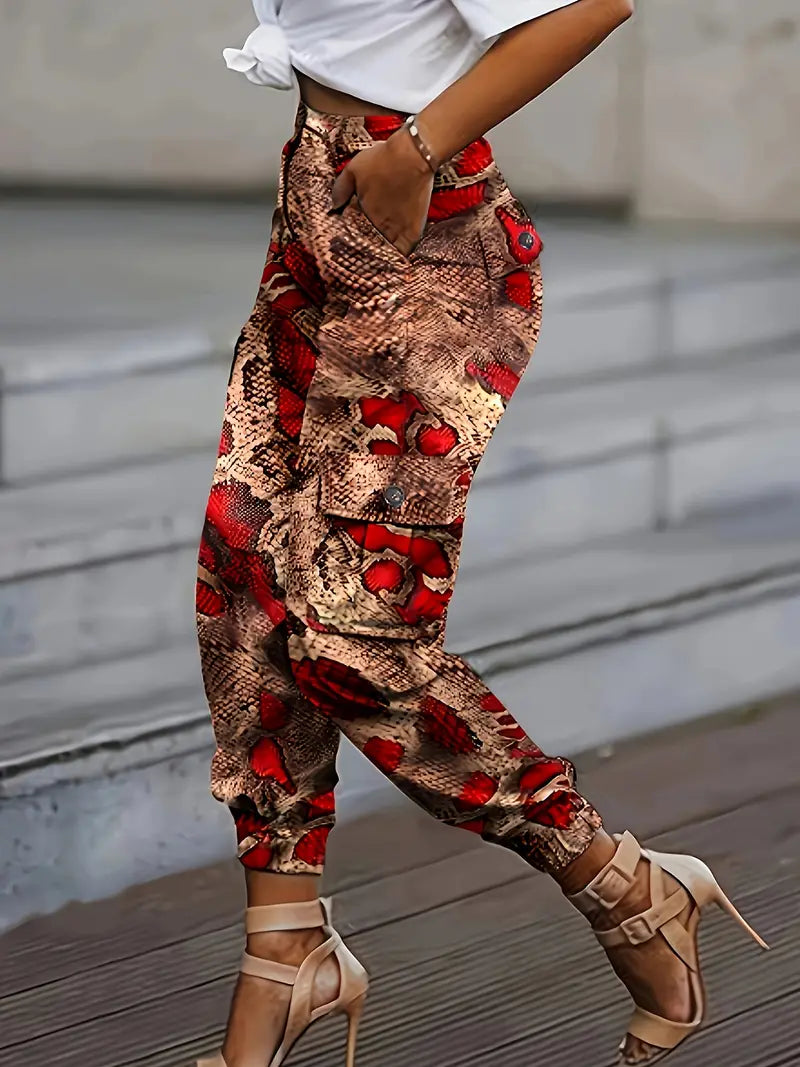 Pantalón Deportivo Mujer Estampado Serpiente