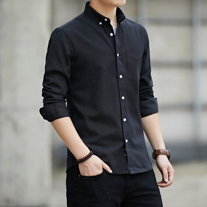 Camisa Hombre Algodón Clásica Corte Ajustado