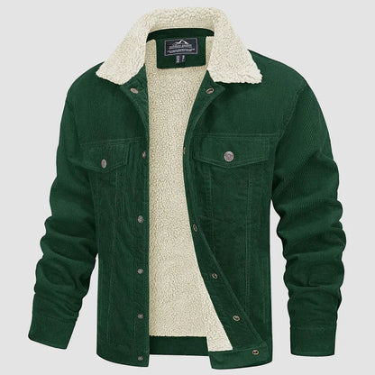 Chaqueta Pana Hombre Forro Sherpa Cálido