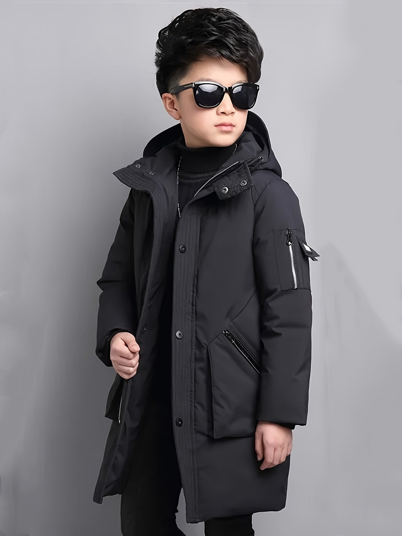 Chaquetón Invierno Niños Capucha Impermeable