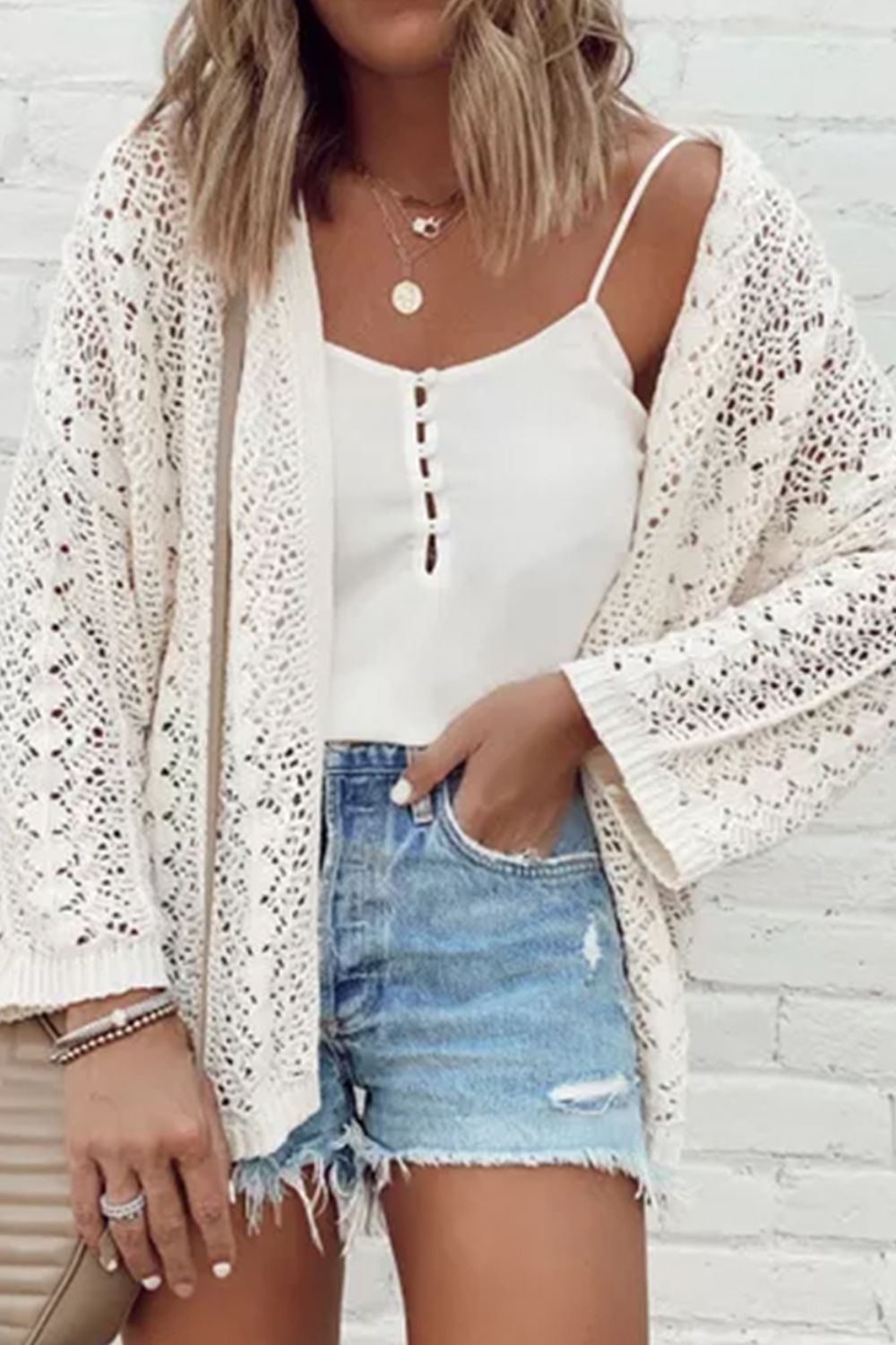 Chaquetón de punto casual relajado - Vestiria