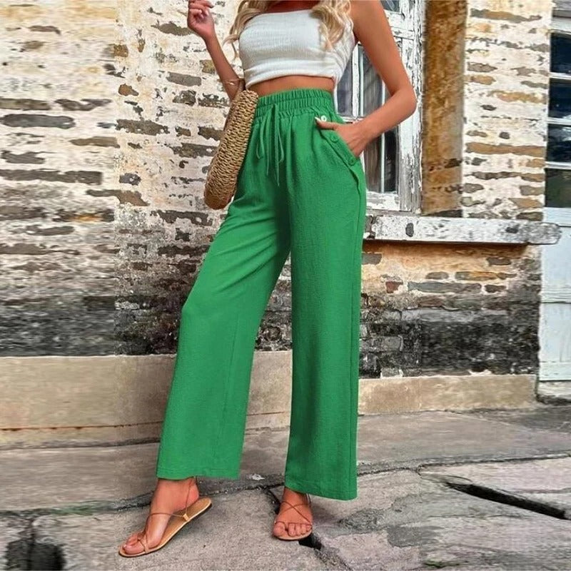 Pantalón Cintura Alta Confortable Mujer