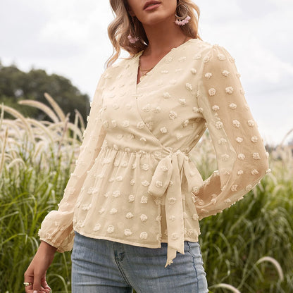 Blusa de Mujer Encaje Florado Primavera