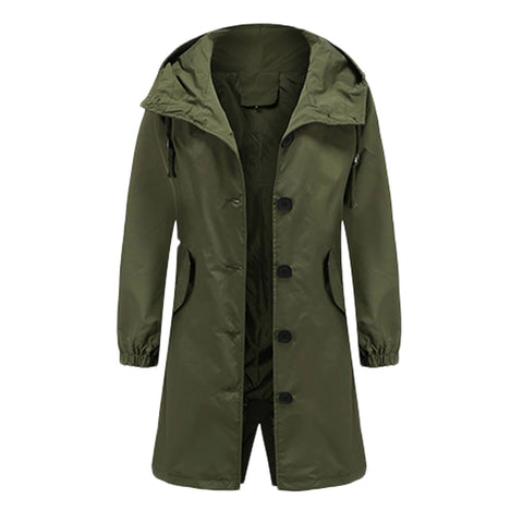 Chaquetón Mujer Impermeable con Capucha y Cuello Alto - Vestiria