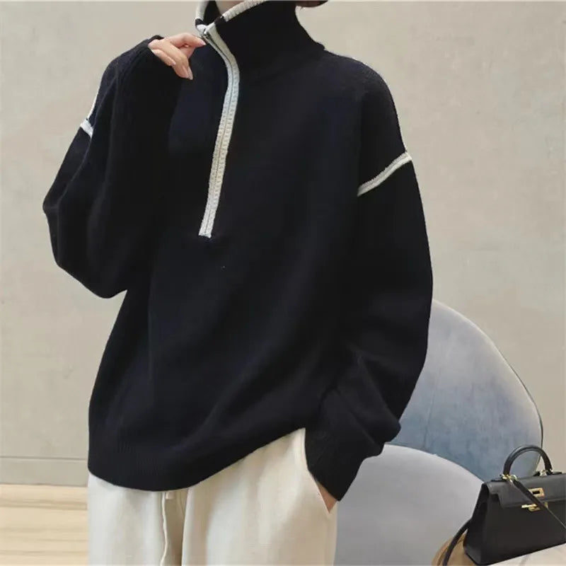 Sudadera Grande Con Cremallera - Vestiria