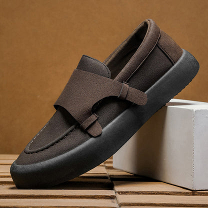 Zapato cómodo con hebilla - Lino natural