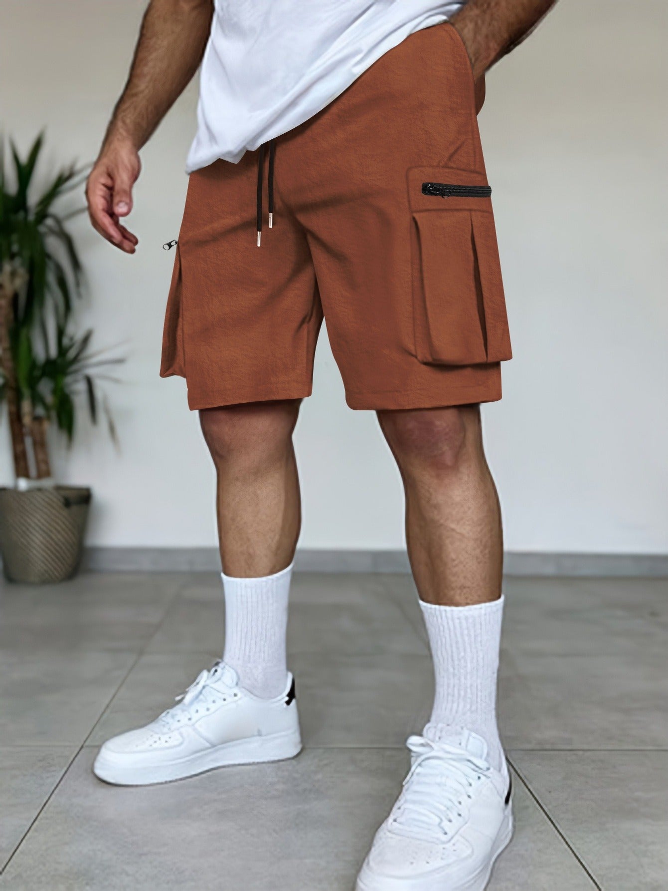 Pantalones cortos deportivos hombre con bolsillos prácticos
