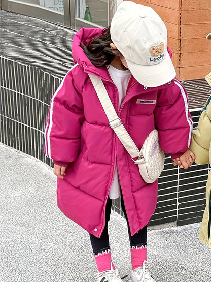 Chaqueta acolchada infantil con rayas invierno