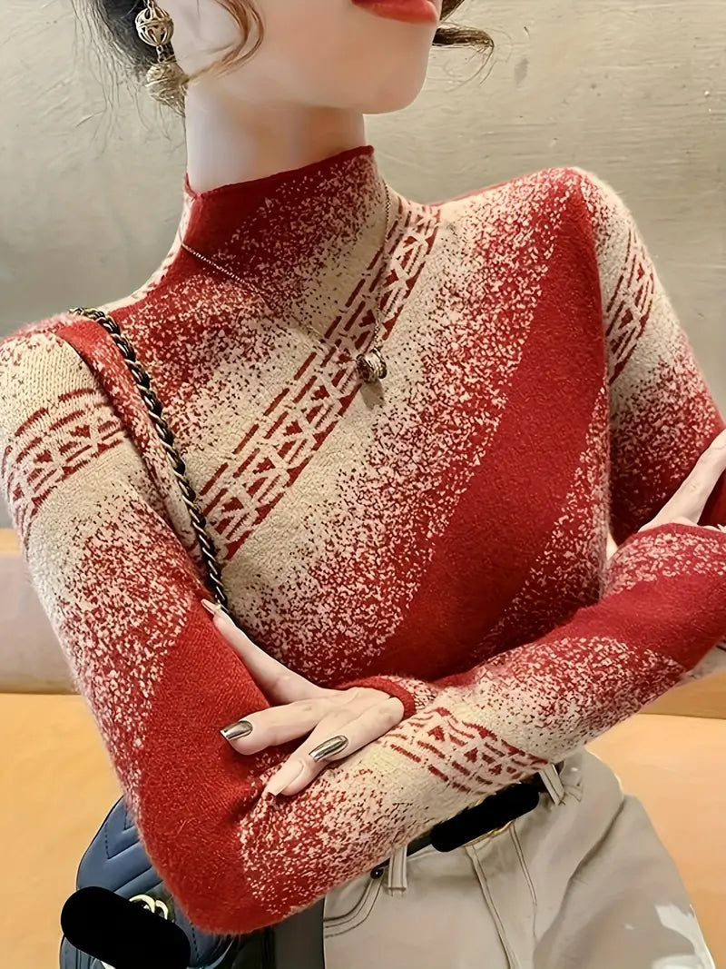 Jerséis de punto a rayas elegantes mujer