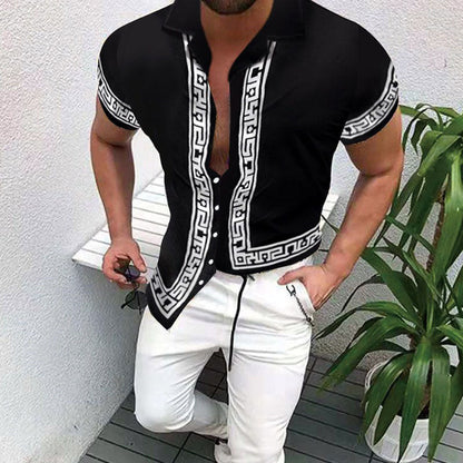 Camisa de gala con estampado elegante para hombre