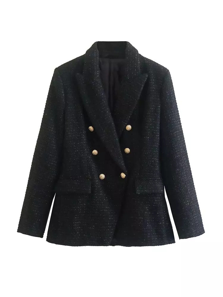 Chaquetilla Mujer Estructurada Doble Botón