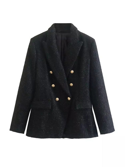 Chaquetilla Mujer Estructurada Doble Botón