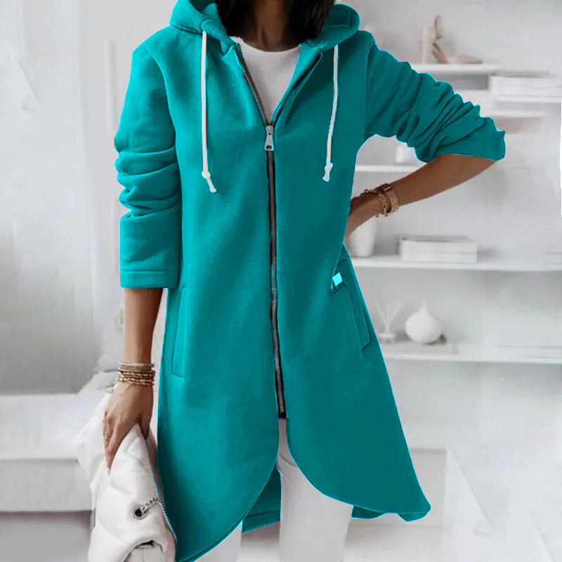 Chaquetón Mujer Largo Cremallera Capucha
