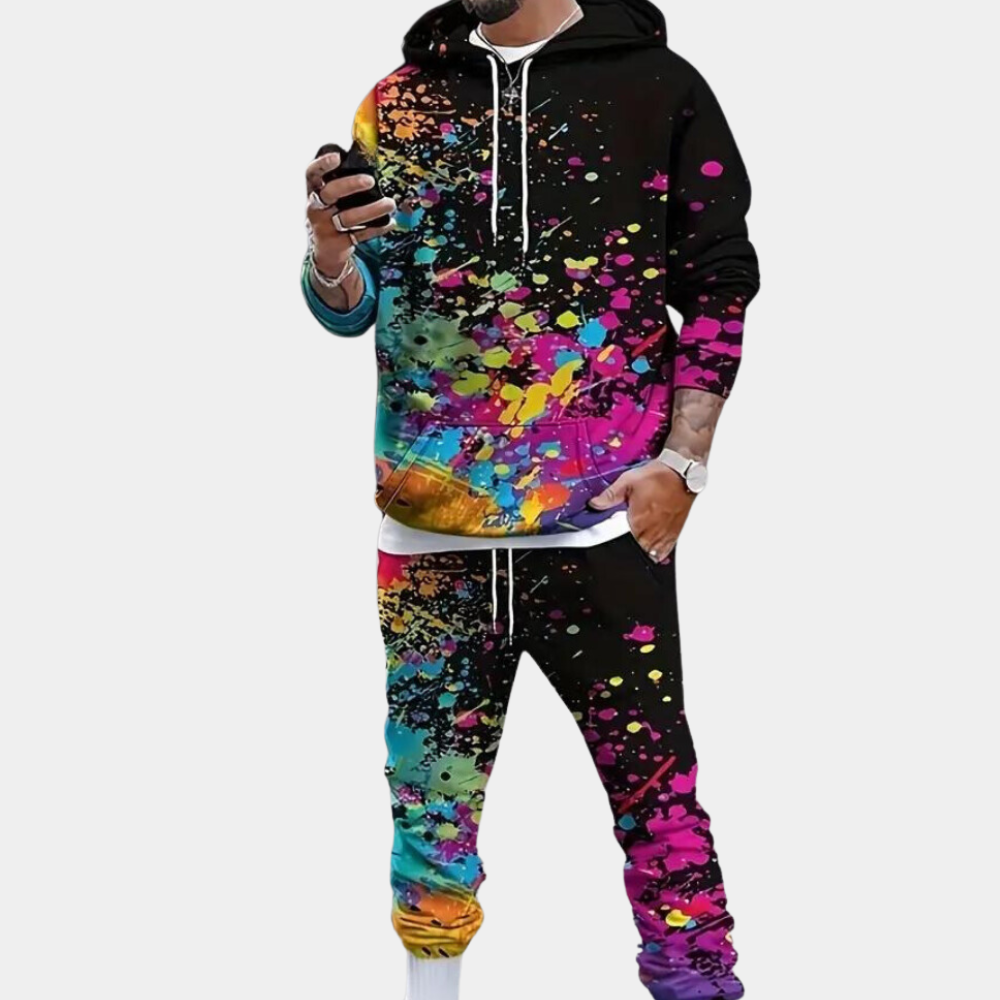 Conjunto Hombre Estampado Abstracto Moderno - Vestiria