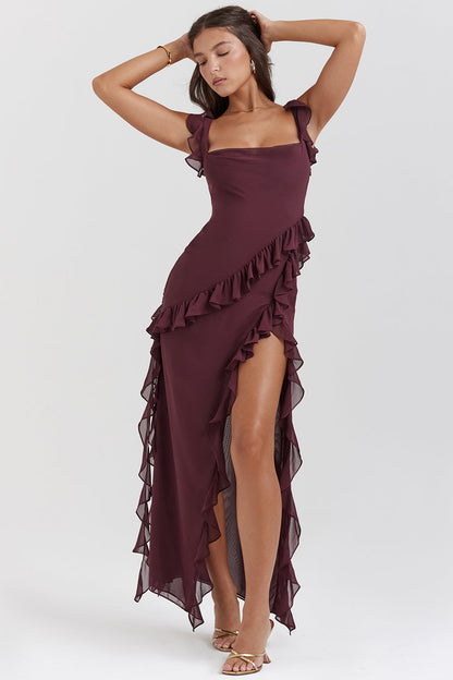Vestido Largo de Noche con Encajes Elegantes - Vestiria