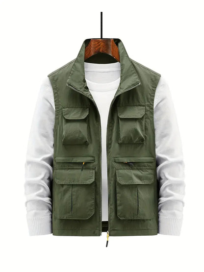 Chaleco Hombre Impermeable con Bolsillos Prácticos