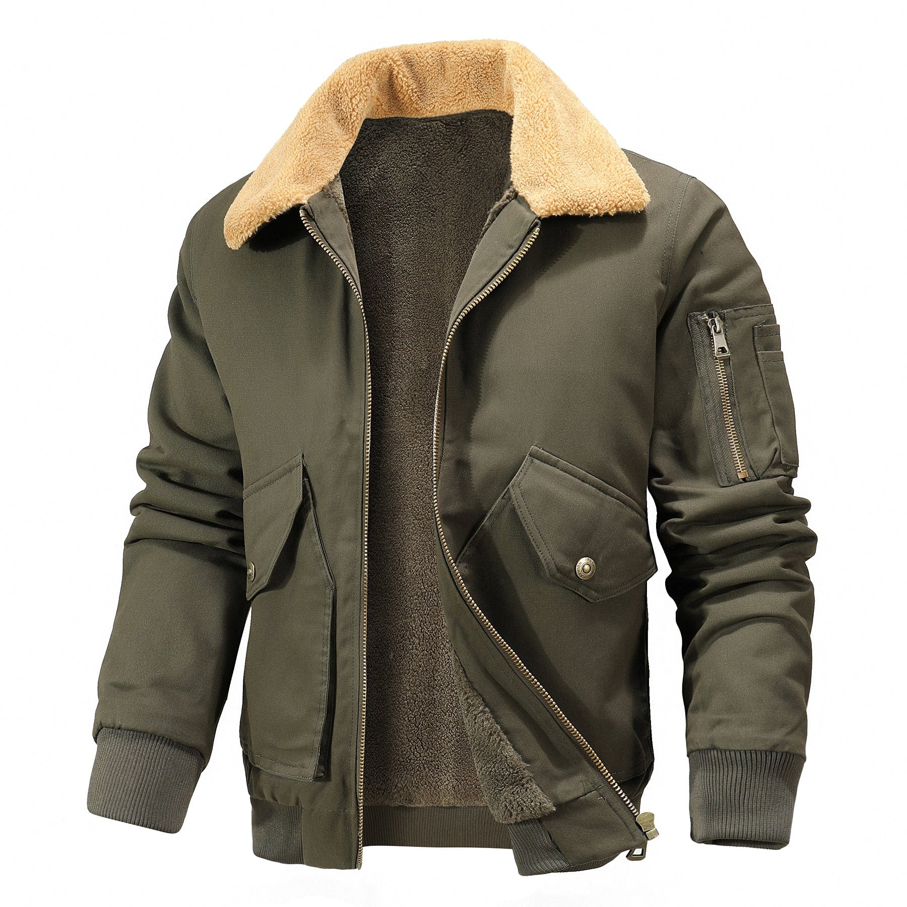 Chaqueta Abrigada Sherpa Estilo Urbano - Vestiria