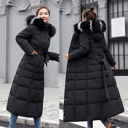 Abrigo Invierno Largo Acogedor Mujer