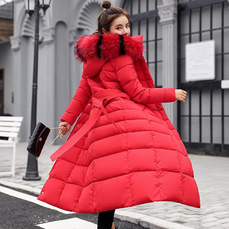 Abrigo Invierno Largo Acogedor Mujer