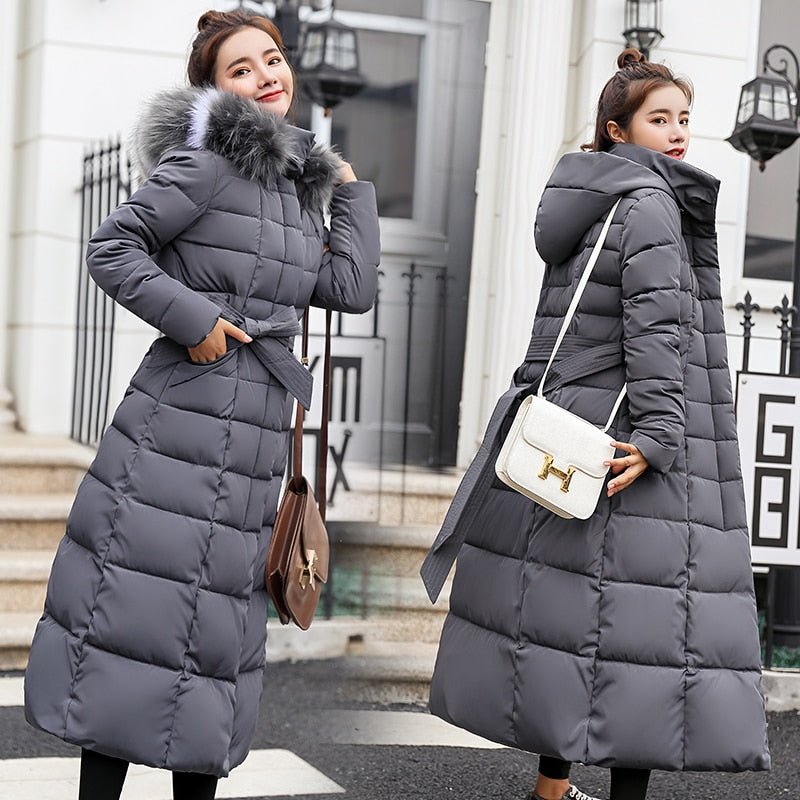 Abrigo Invierno Largo Acogedor Mujer