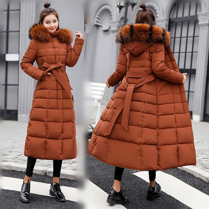 Abrigo Invierno Largo Acogedor Mujer