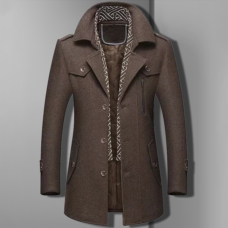 Chaquetón de lana cálido invierno hombre