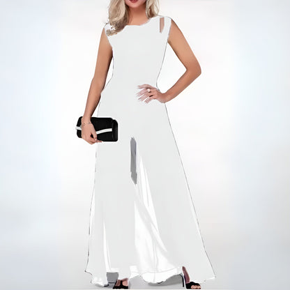 Vestido de Gala Sensual sin Hombros Corte Cintura