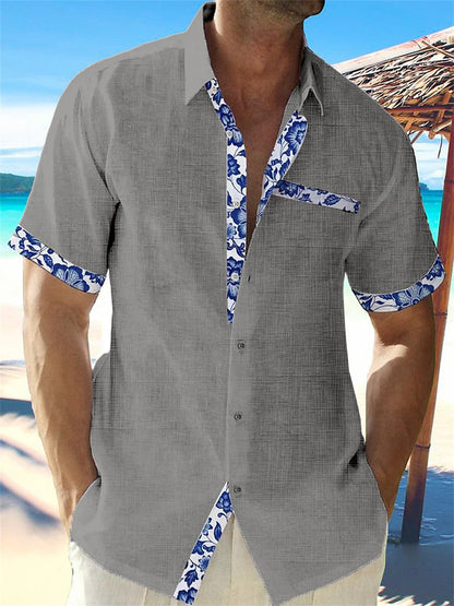 Camisa Lino Fresca Verano Hombre