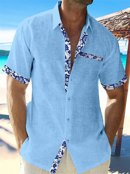 Camisa Lino Fresca Verano Hombre