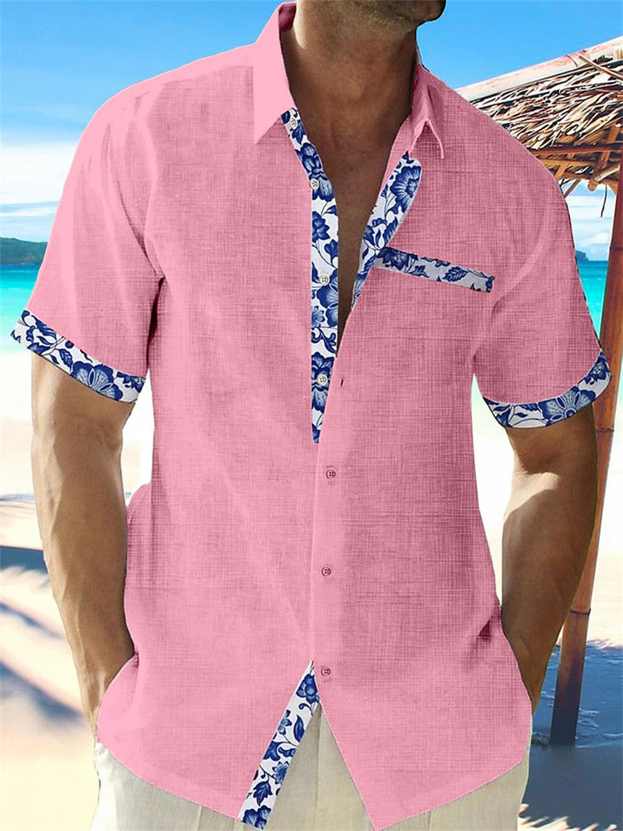 Camisa Lino Fresca Verano Hombre