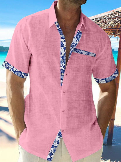 Camisa Lino Fresca Verano Hombre