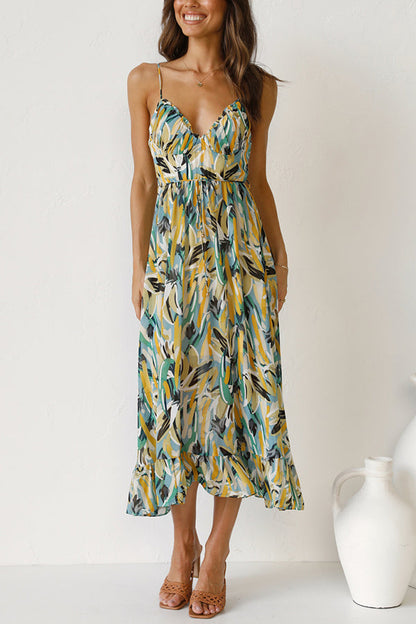 Vestido Midi Estampado Colorful