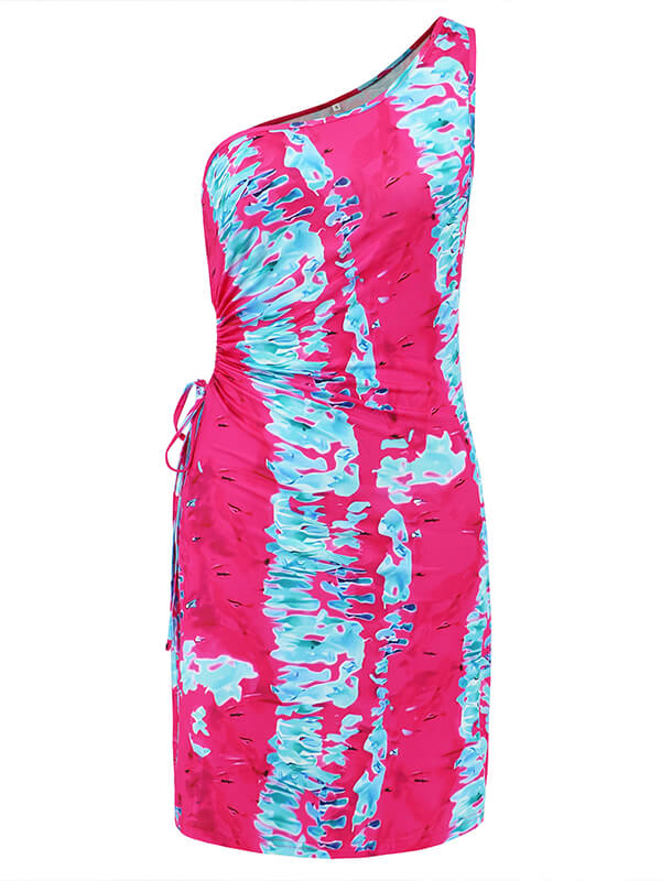 Vestido Estampado Corto Sin Mangas