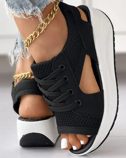 Sandalias Muffin Coloridas con Cintas