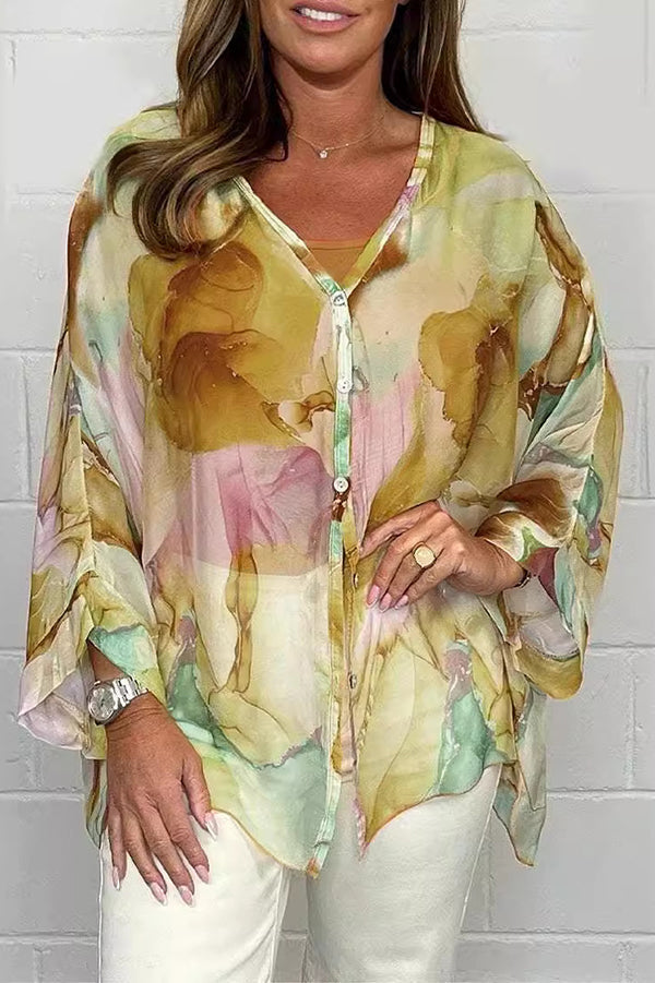 Blusa Mujer Colorida Manga Larga Suave