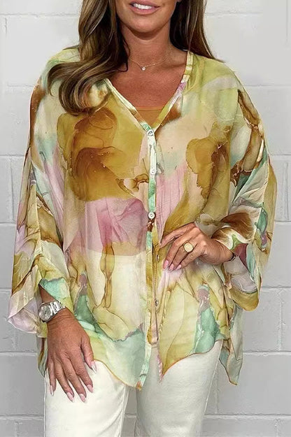 Blusa Mujer Colorida Manga Larga Suave