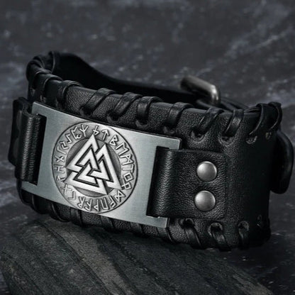 Pulsera Cuero Hombre Vikingo Estilo Norteño