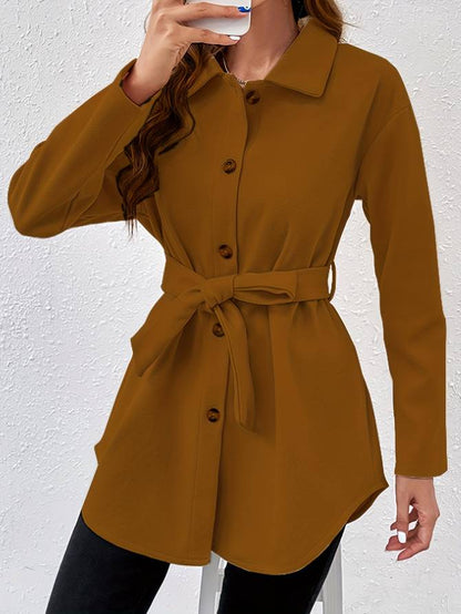 Chaquetón Mujer Elegante Cinturón Adaptable