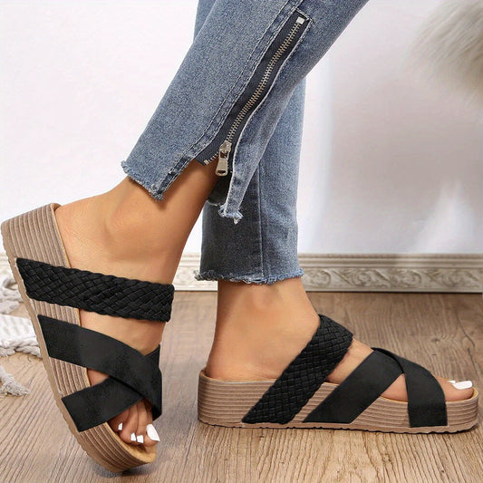 Sandalias Mujer Cuña Cork Elegantes y Ligeras - Vestiria