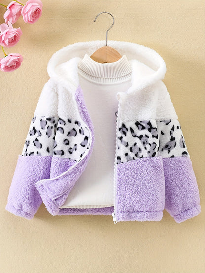 Chaqueta Niña Leopardo Abrigada