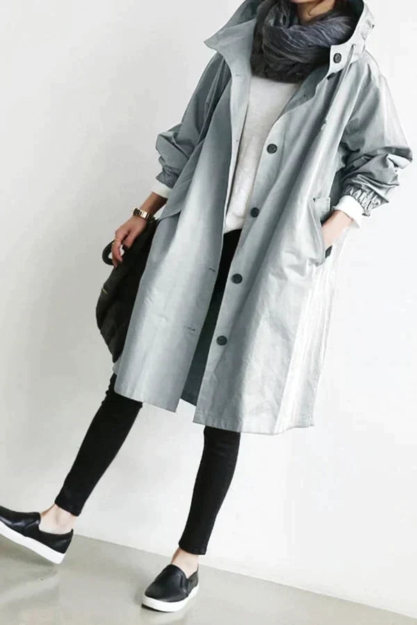Abrigo Impermeable Mujer Gran Talla Corto