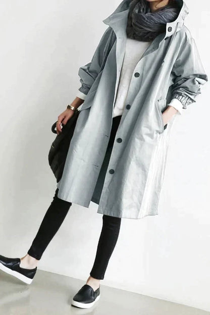 Abrigo Impermeable Mujer Gran Talla Corto
