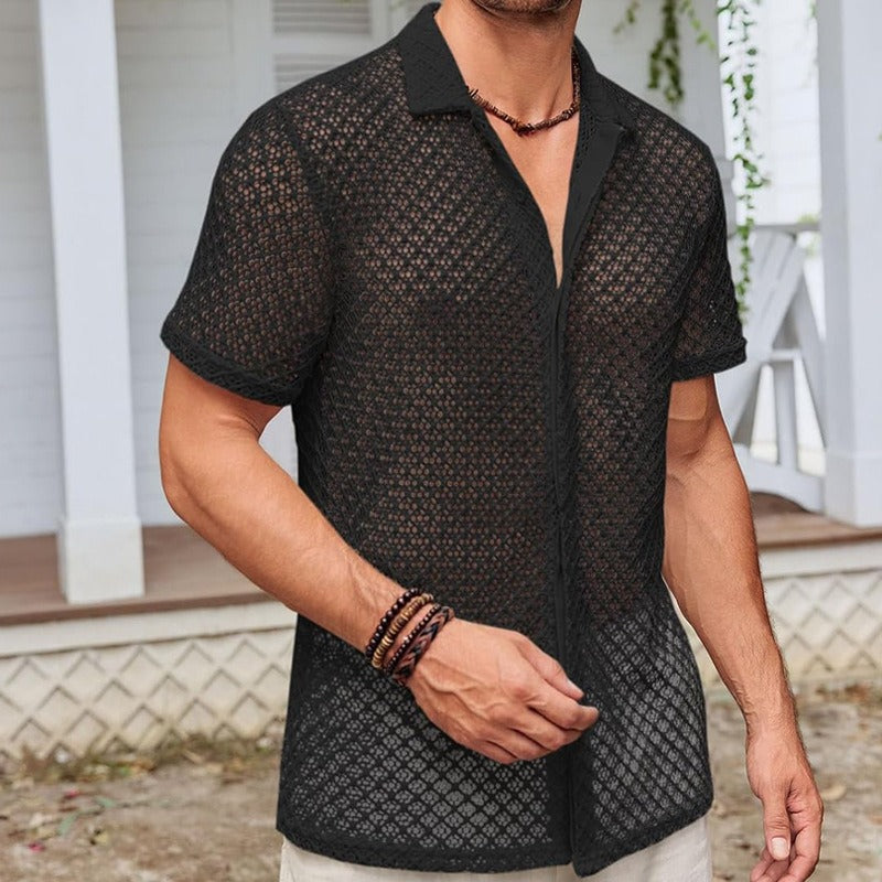 Camisa Hombre Manga Corta Estilo Verano