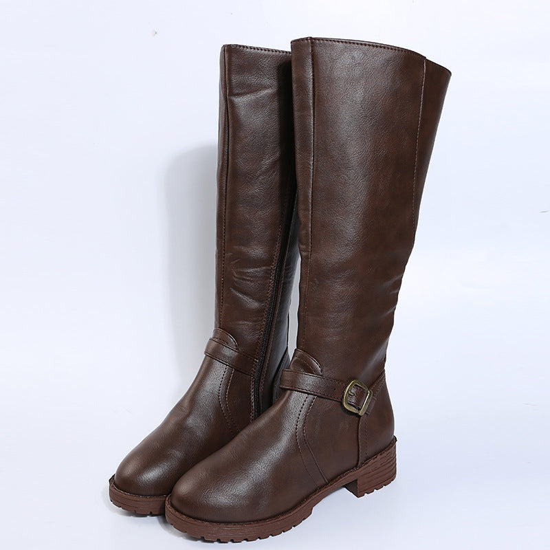 Botas Cuero Invierno Hebilla Clásica