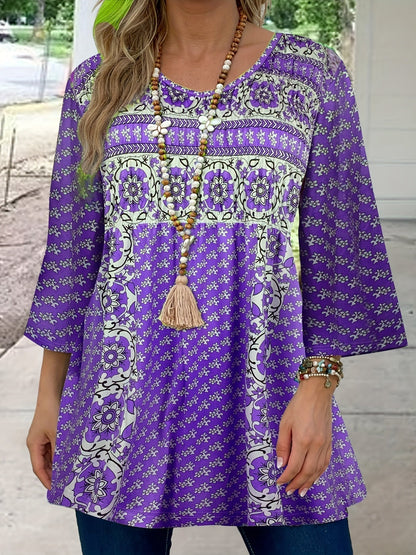 Blusa Boho Chic de Manga Corta - Vestiria