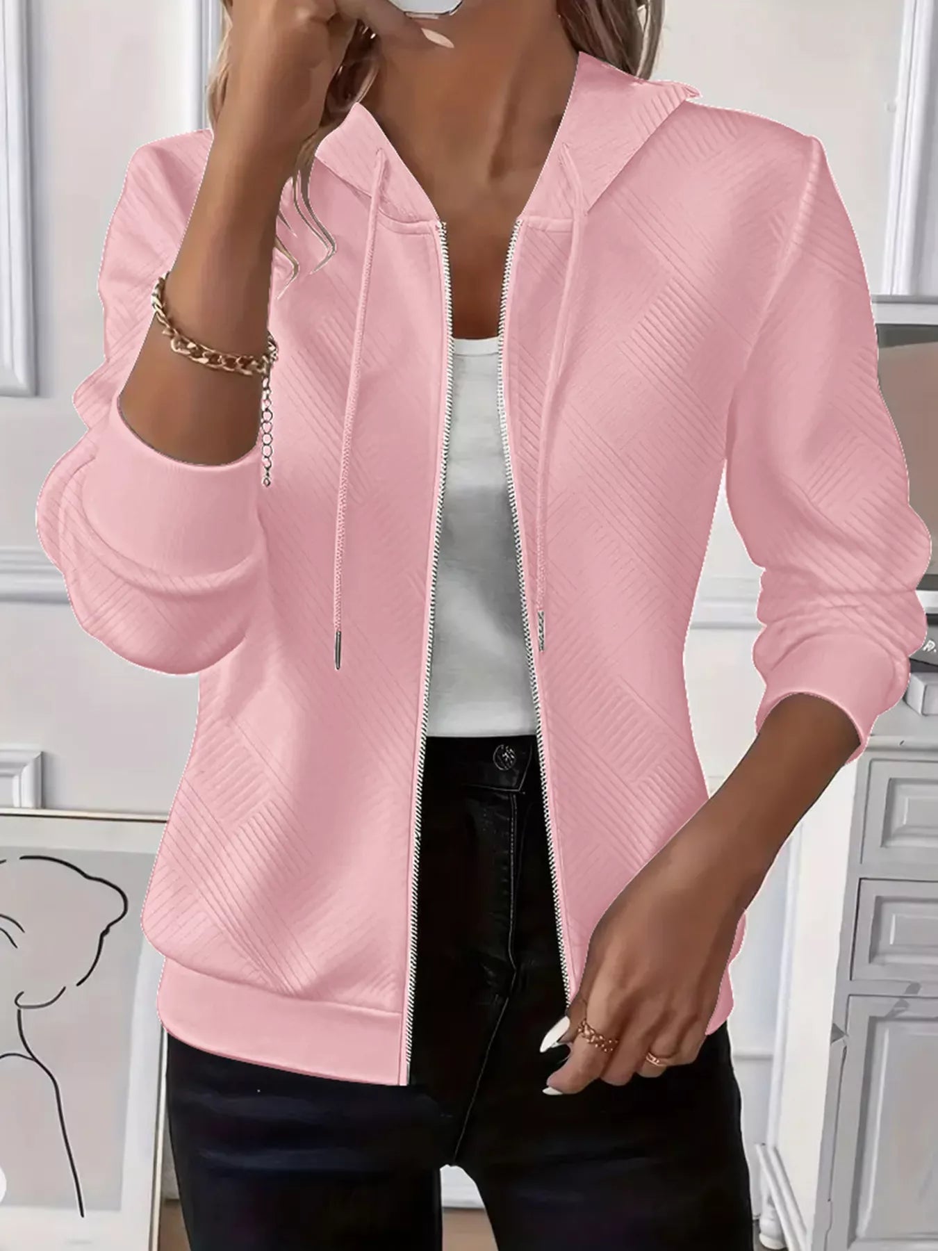 Sudadera Capucha Cremallera Cómoda
