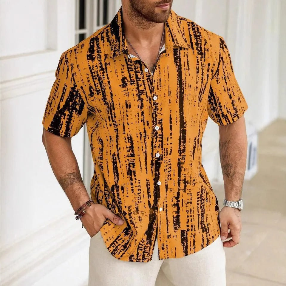 Camisa Hombre Estampado Moderno Casual