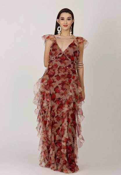 Vestido Floral Estilo Hippie Mujer - Vestiria