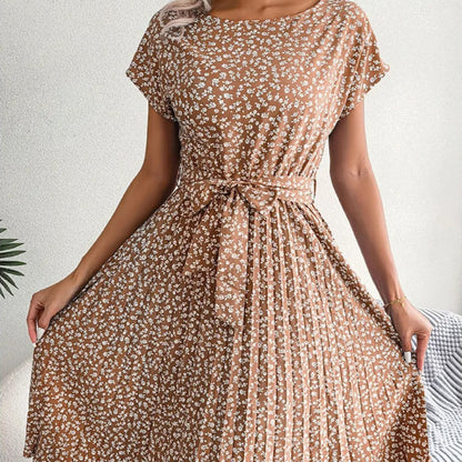 Vestido Mujer Florado Falda Midi Estilo Chic
